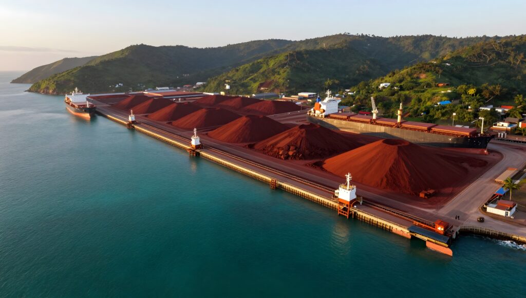 Bulk mineral export terminal on the Brazilian coast