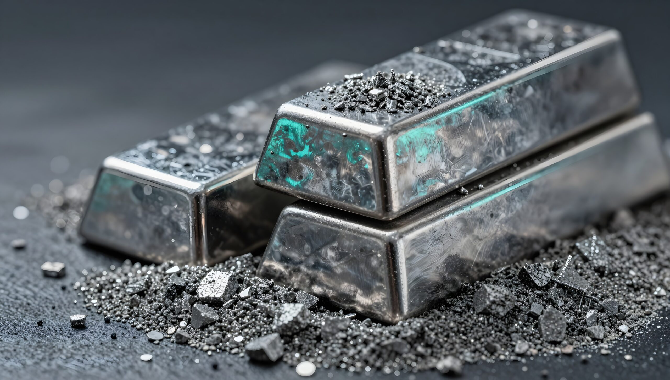 Polished ferroalloy ingots and metallic granules